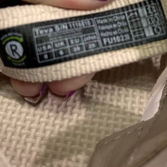 Teva Flatform Mevia Platform Gladiator Sandals Birch Beige Strappy Women’s 8 - Picture 13 of 15